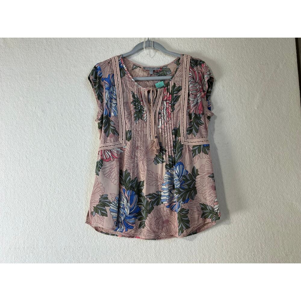 Daniel Rainn Natalie Tie Necktop Sheer w/Lining NWT Women's SZ Small Cottagecore